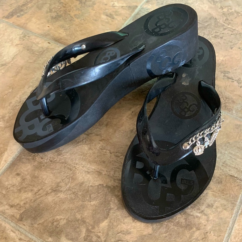 BCBG Wedge Flip Flop Sandals